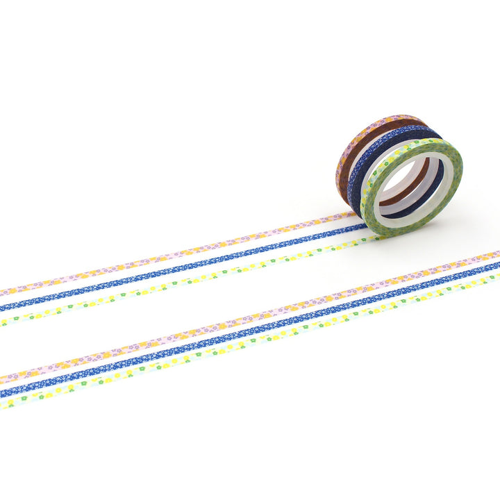 MT Slim Washi Tape - Flower — roll front