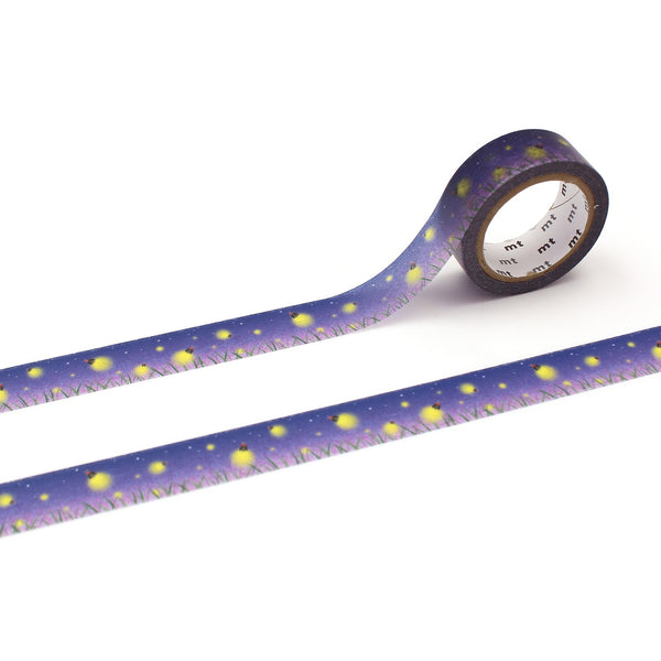 MT Trehari Washi Tape - Fireflies and Summer Scenery (Fab Tracing Paper) — roll front