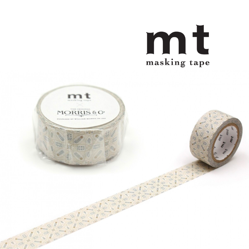 MT x William Morris in Brophy Trellis — MT Tape washi tape — decorative Japanese paper tape for journaling and craft, at Cityluxe Singapore