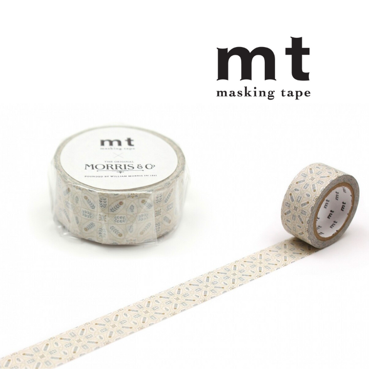 MT x William Morris in Brophy Trellis — MT Tape washi tape — decorative Japanese paper tape for journaling and craft, at Cityluxe Singapore