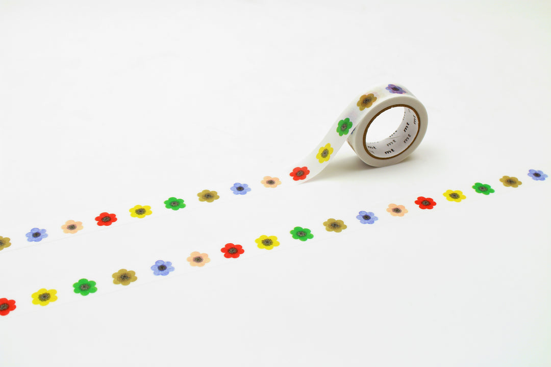MT x Yamaguchi Ichiro Washi Tape - Hana Head — roll front