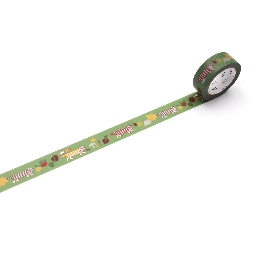 MT x Lisa Larson Washi Tape - Autumn Mikey — pattern detail