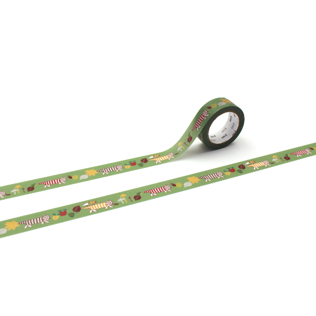 MT x Lisa Larson Washi Tape - Autumn Mikey — roll front