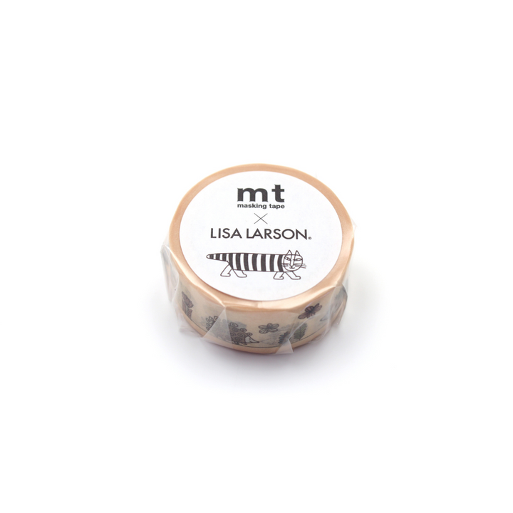 MT x Lisa Larson Washi Tape - Hedgehog Garden — applied on surface