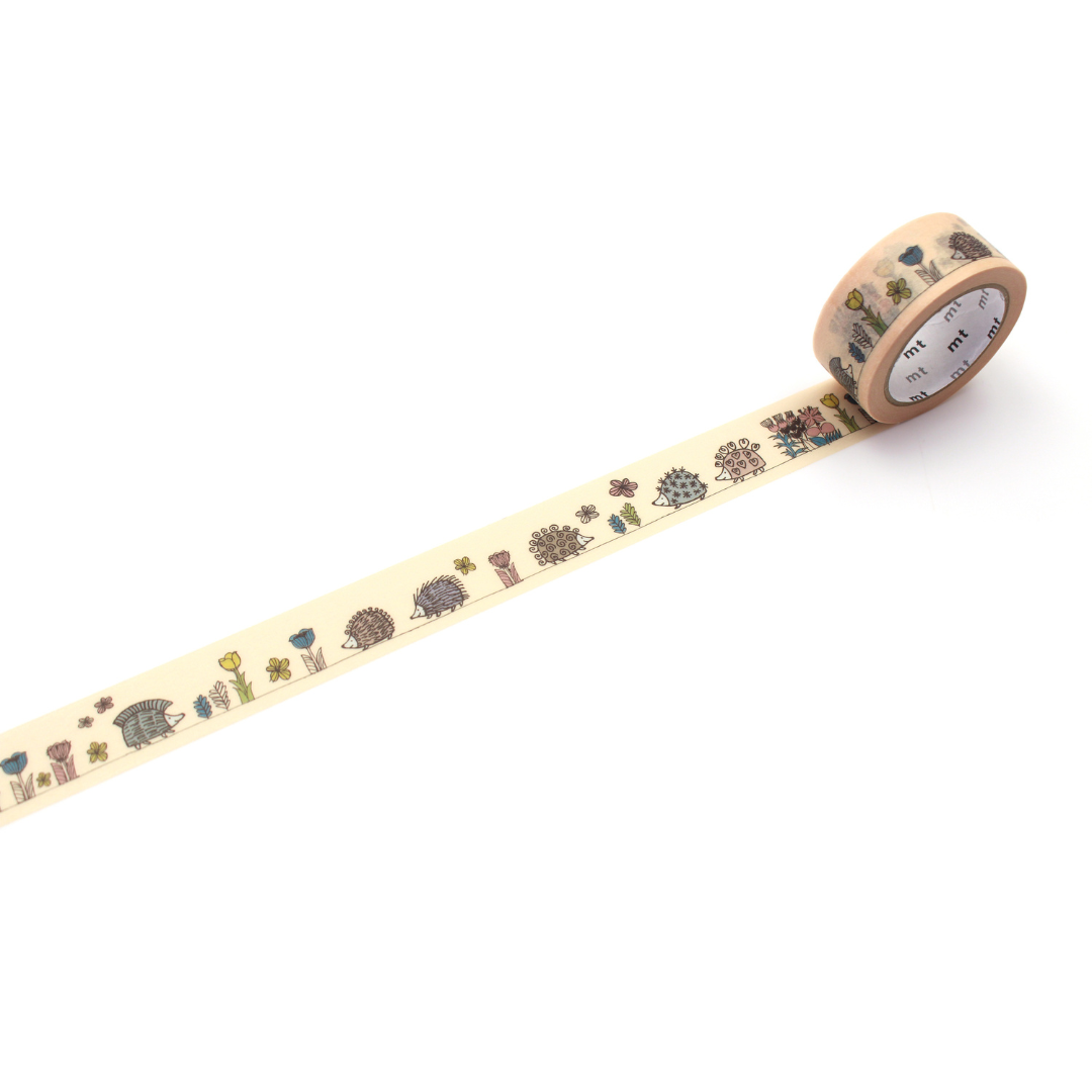 MT x Lisa Larson Washi Tape - Hedgehog Garden — pattern detail