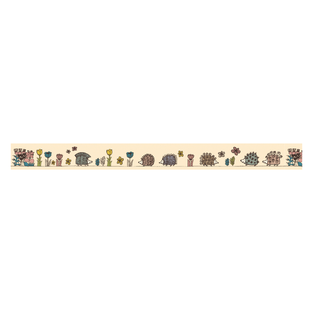 MT x Lisa Larson Washi Tape - Hedgehog Garden — with packaging