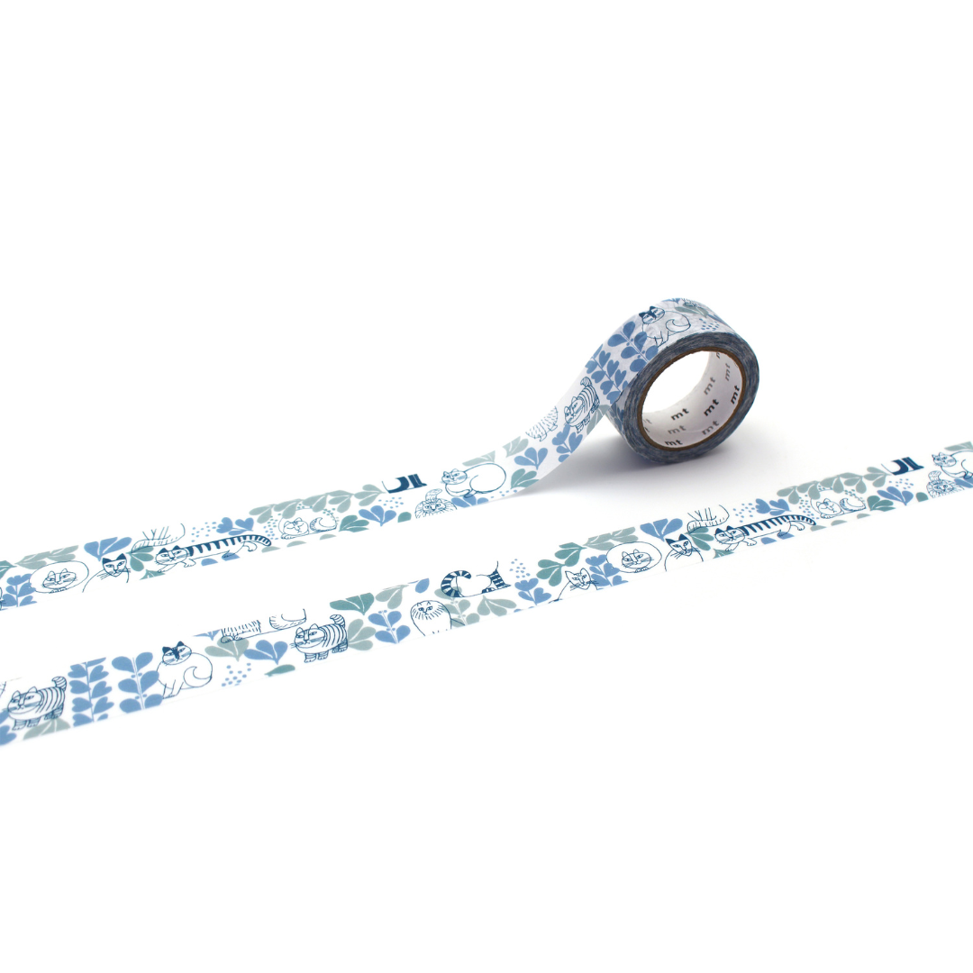 MT x Lisa Larson Washi Tape - Leaves Series — roll front