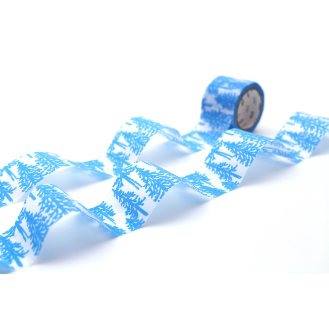 MT x Mina Perhonen Washi Tape - Flocky Metsa — applied on surface