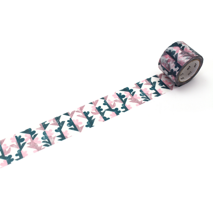 MT x Mina Perhonen Washi Tape - Twin Flower — pattern detail