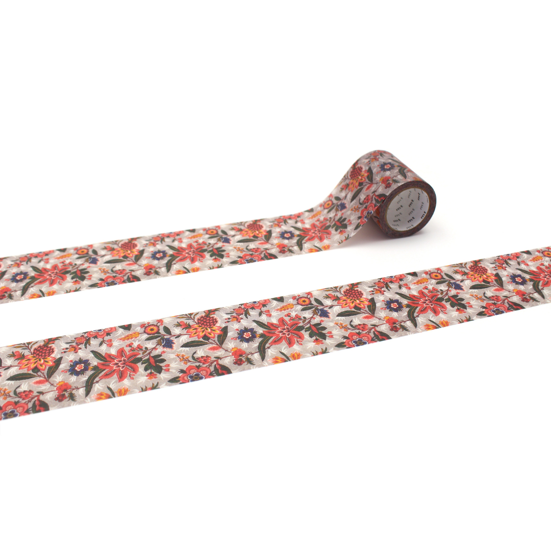 MT x Toile de Jouy Washi Tape - Fleurs et Oiseaux — roll front