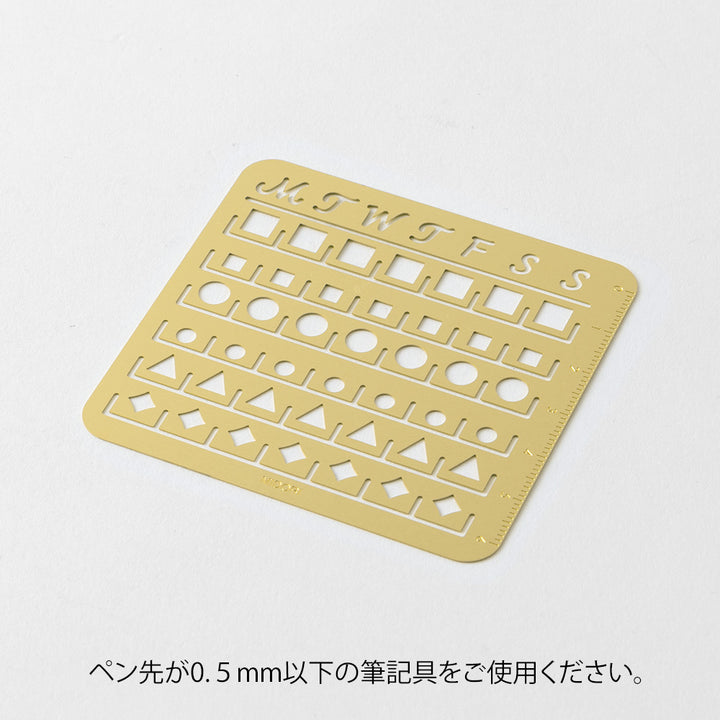 Midori Brass Calendar Template (M) - Monthly Block — in use