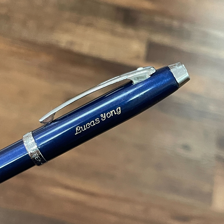 Sheaffer 100 E9339  Glossy Blue With Chrome Trims Ballpoint Pen (WW30) — Sheaffer ballpoint pen — reliable smooth-writing everyday pen, at Cityluxe Singapore