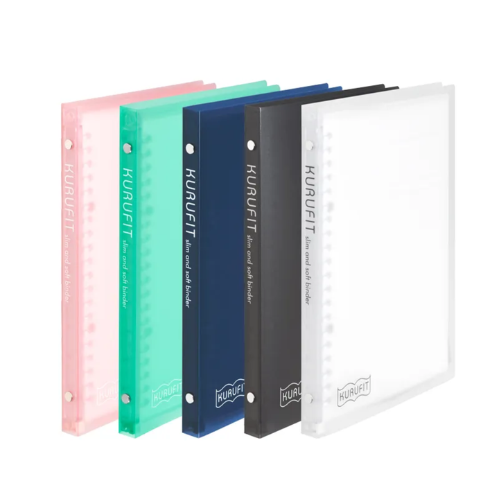 Maruman A5 Binder Kurufit Light Pink — side view