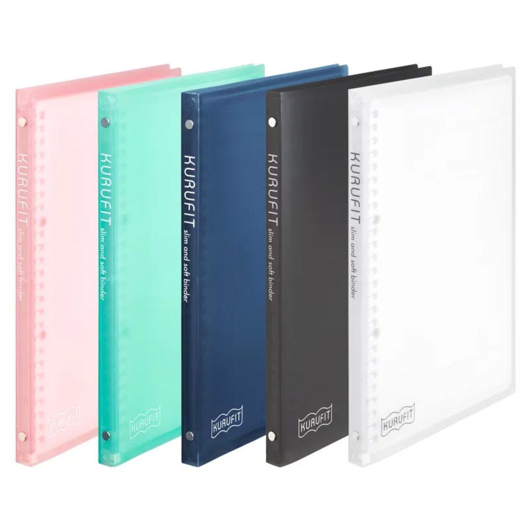 Maruman B5 Binder Kurufit Light Pink — side view