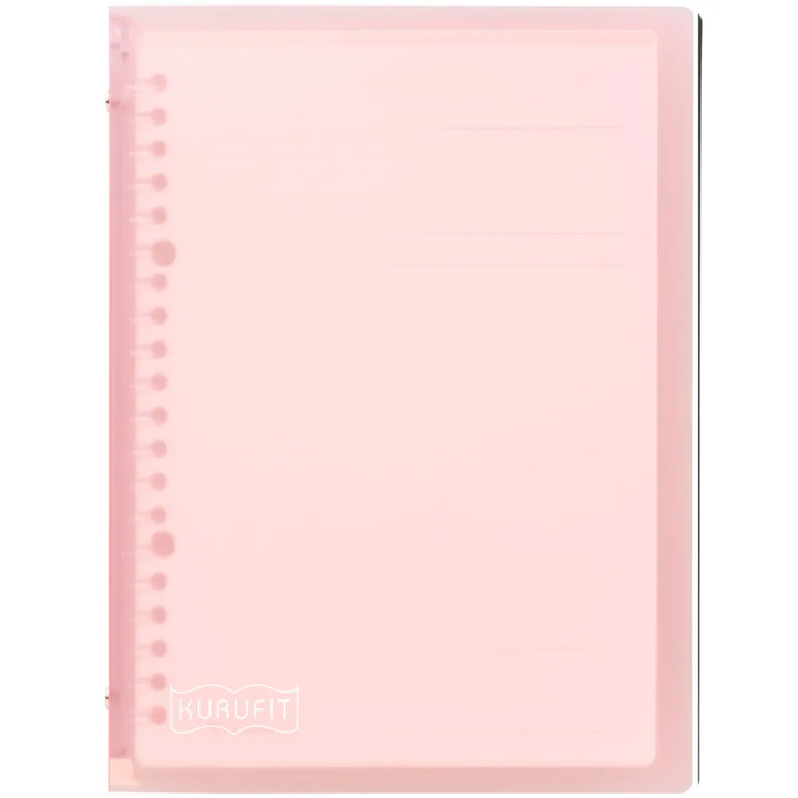 Maruman A5 Binder Kurufit Light Pink — front view