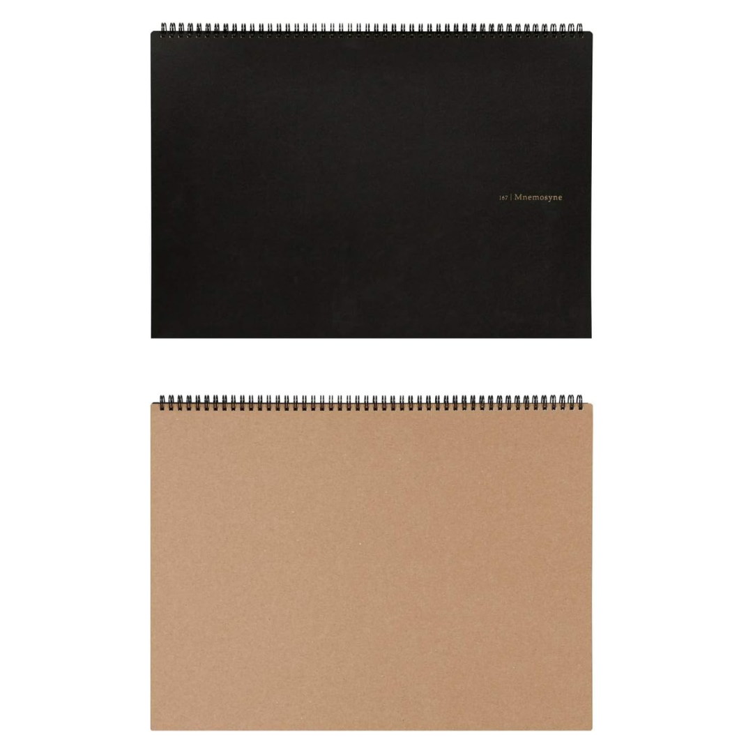 Maruman Mnemosyne A3 Notebook - Landscape / Graph (Black) — with packaging
