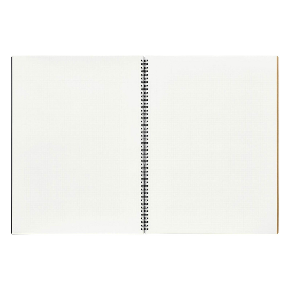 Maruman Mnemosyne A3 Notebook - Landscape / Graph (Black) — side view