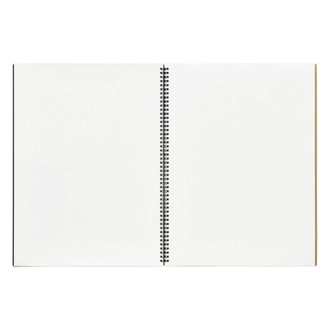 Maruman Mnemosyne A3 Notebook - Landscape / Graph (Black) — side view