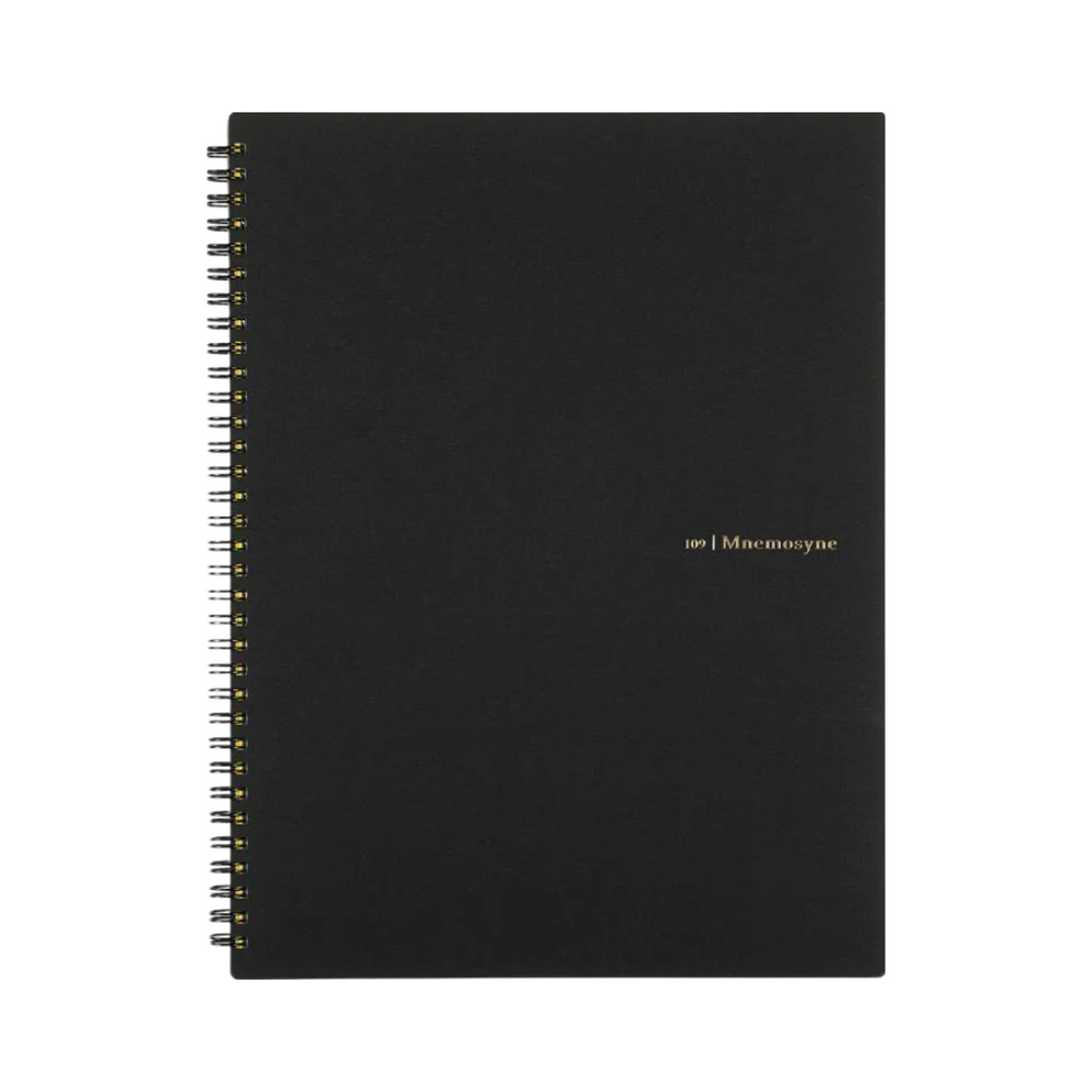 Maruman Mnemosyne A4 Notebook - Dot Grid (Black) — side view