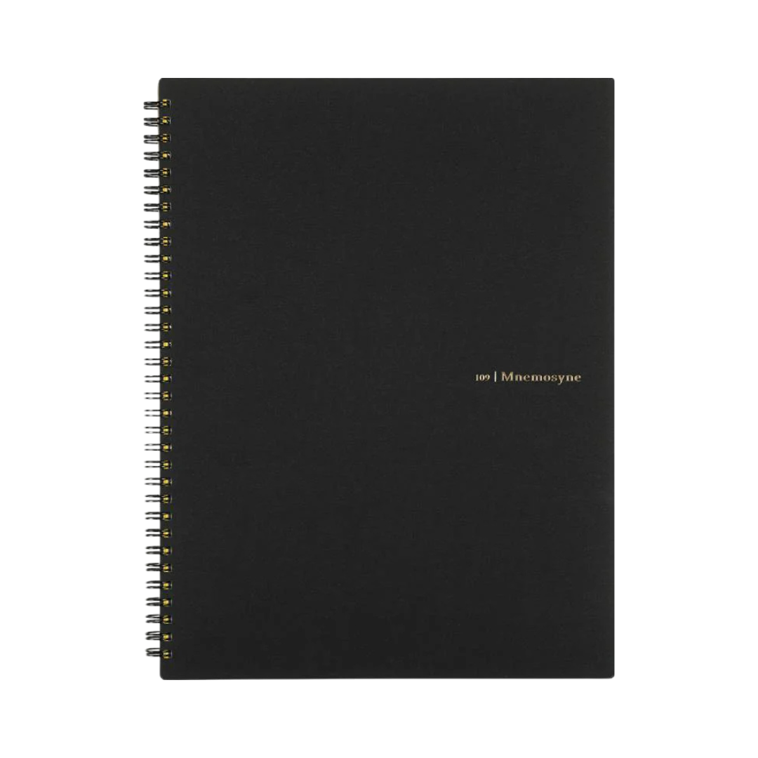 Maruman Mnemosyne A4 Notebook - Dot Grid (Black) — side view