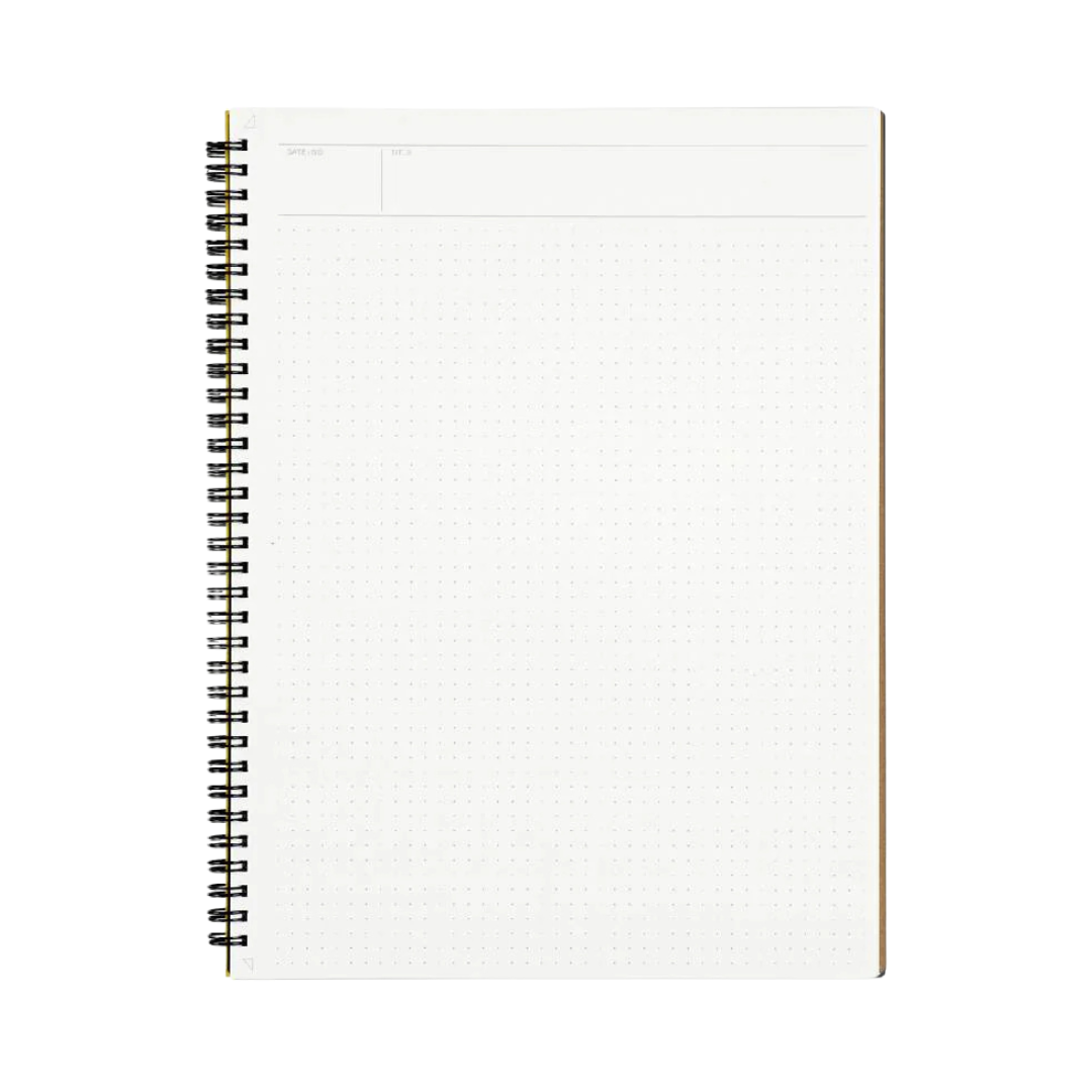 Maruman Mnemosyne A4 Notebook - Dot Grid (Black) — front view