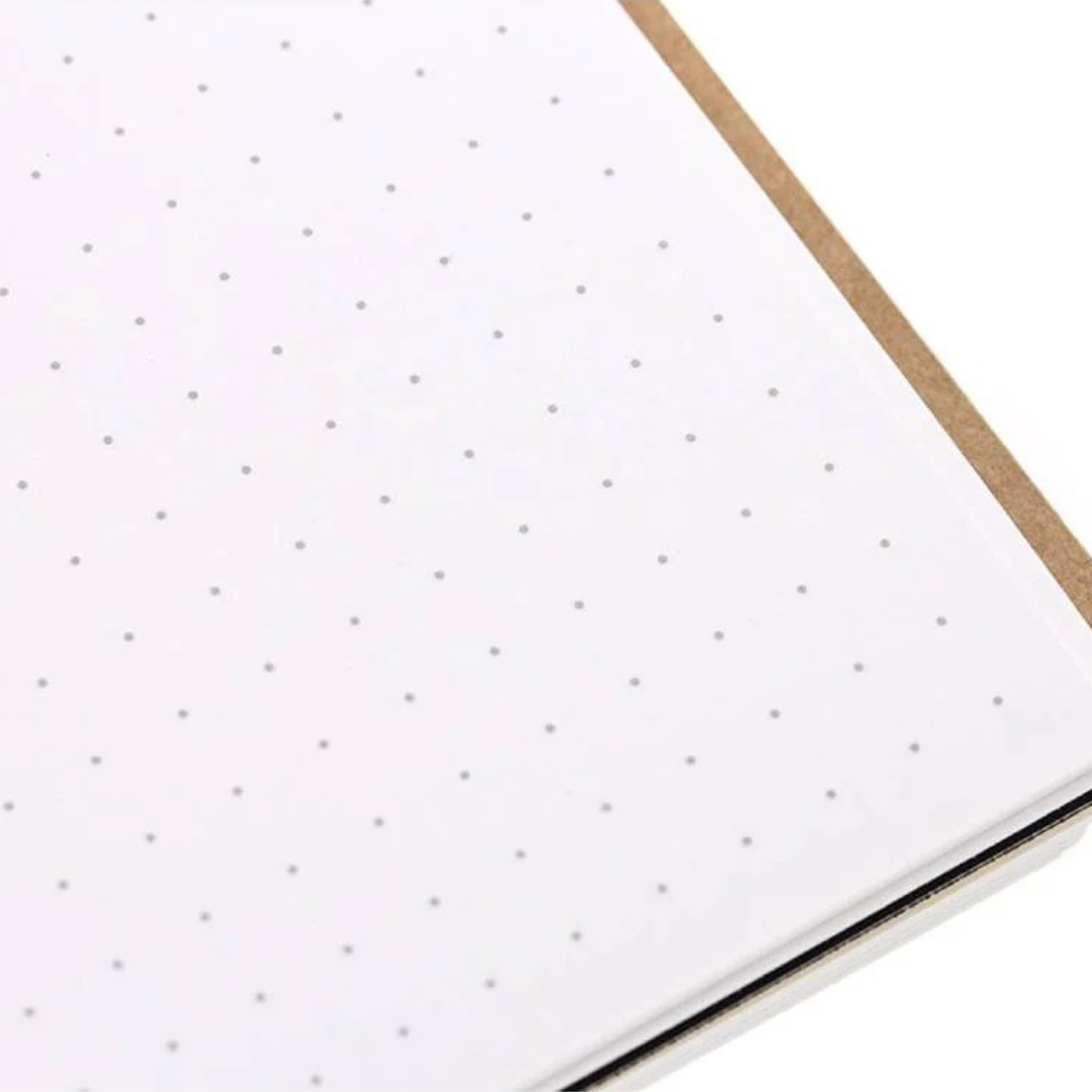 Maruman Mnemosyne A4 Notebook - Dot Grid (Black) — close-up