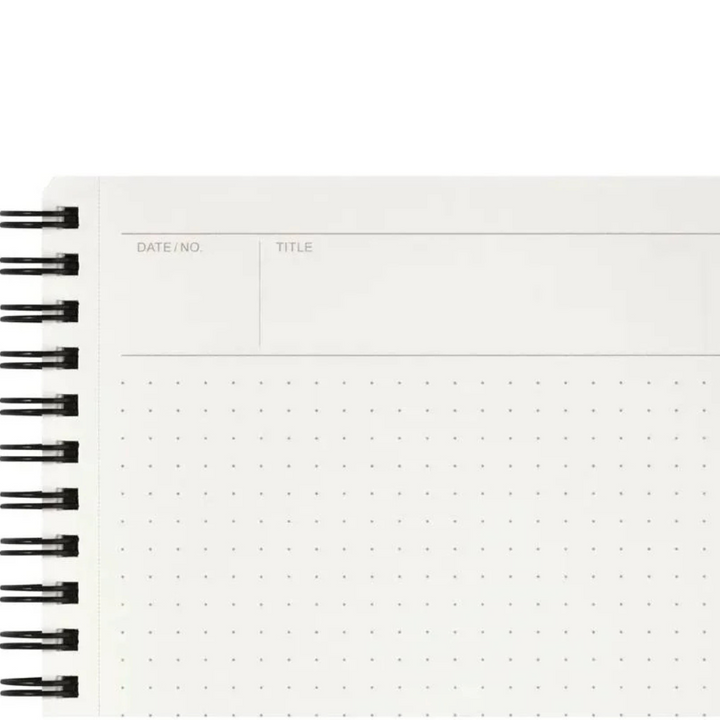 Maruman Mnemosyne A4 Notebook - Dot Grid (Black) — angle view