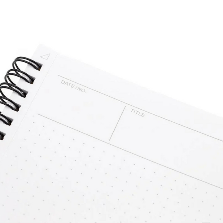 Maruman Mnemosyne A4 Notebook - Dot Grid (Black) — in use