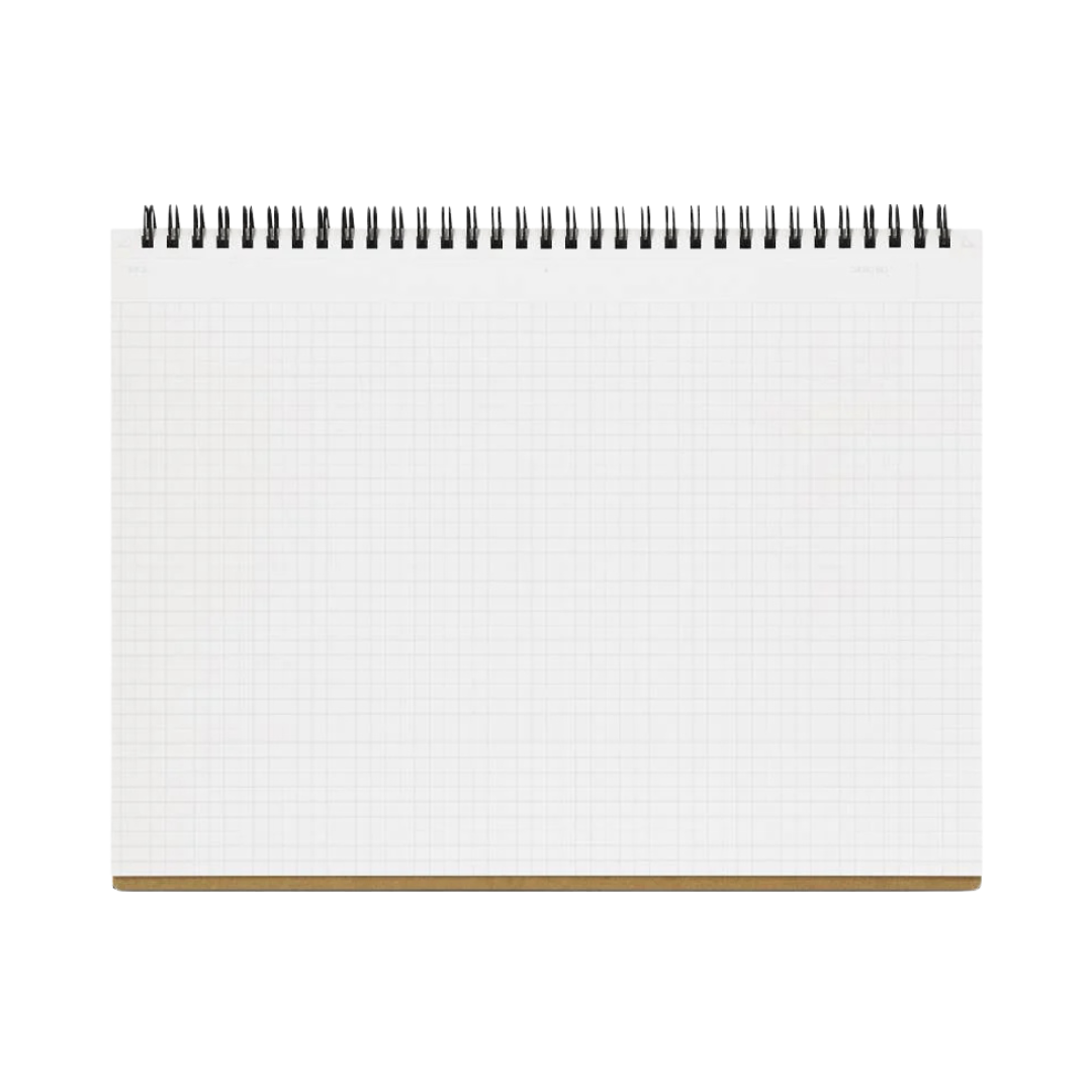 Maruman Mnemosyne A4 Notebook - Landscape / Graph (Black) — front view