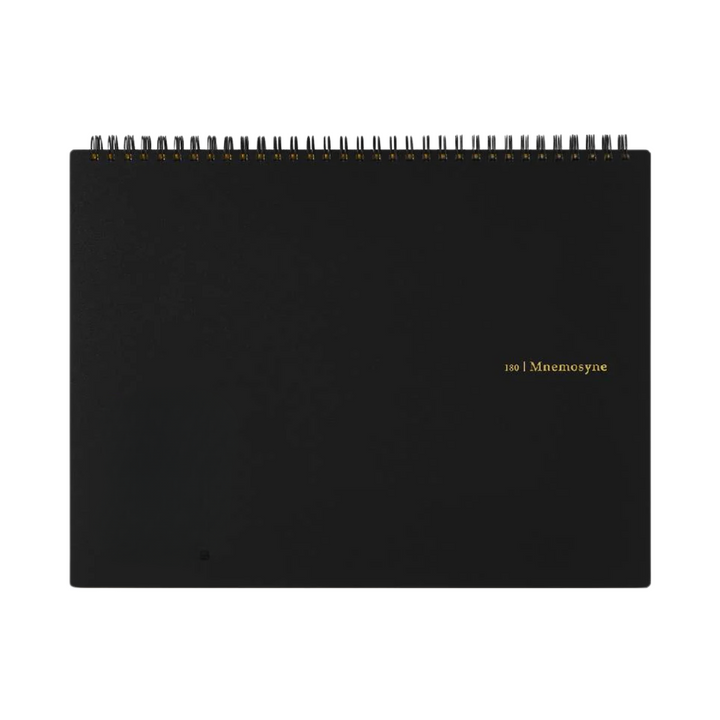Maruman Mnemosyne A4 Notebook - Landscape / Graph (Black) — with packaging