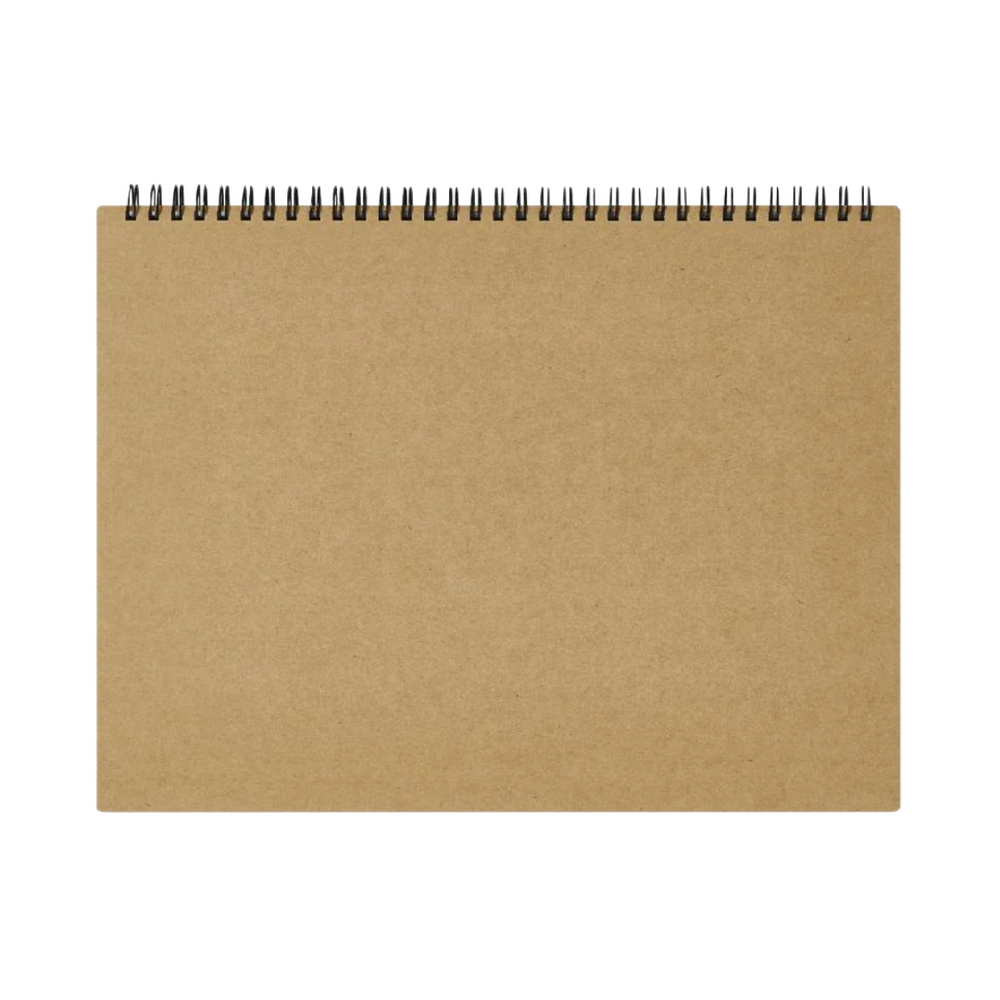 Maruman Mnemosyne A4 Notebook - Landscape / Graph (Black) — side view