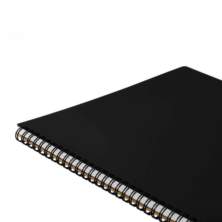 Maruman Mnemosyne A4 Notebook - Landscape / Graph (Black) — close-up