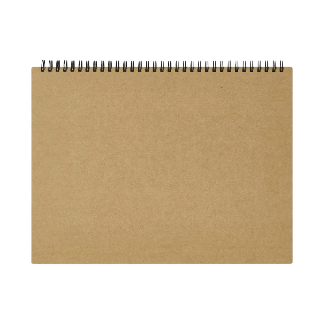 Maruman Mnemosyne A4 Notebook - Landscape / Blank (Black) — with packaging