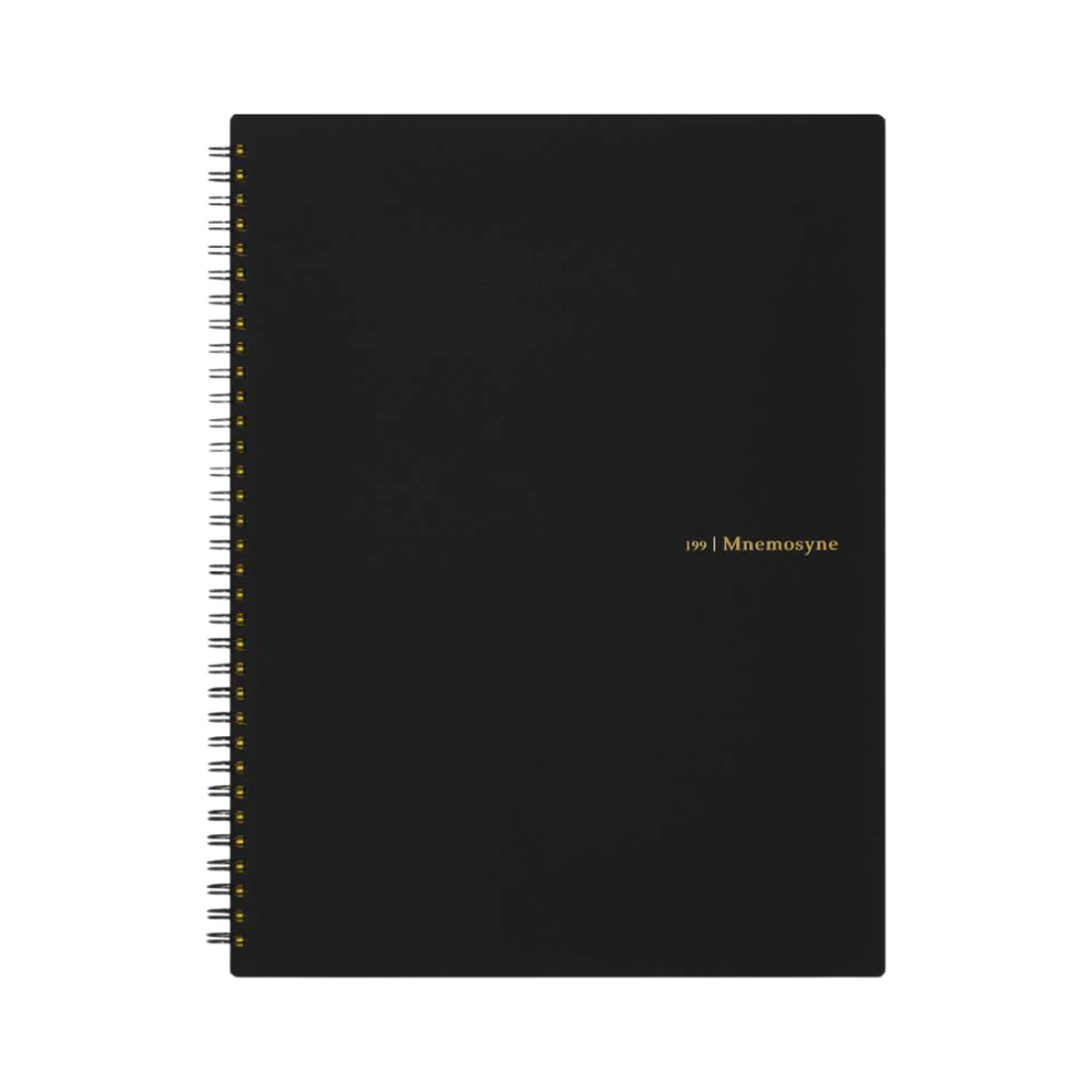 Maruman Mnemosyne A4 Notebook - Lined (Black) — side view