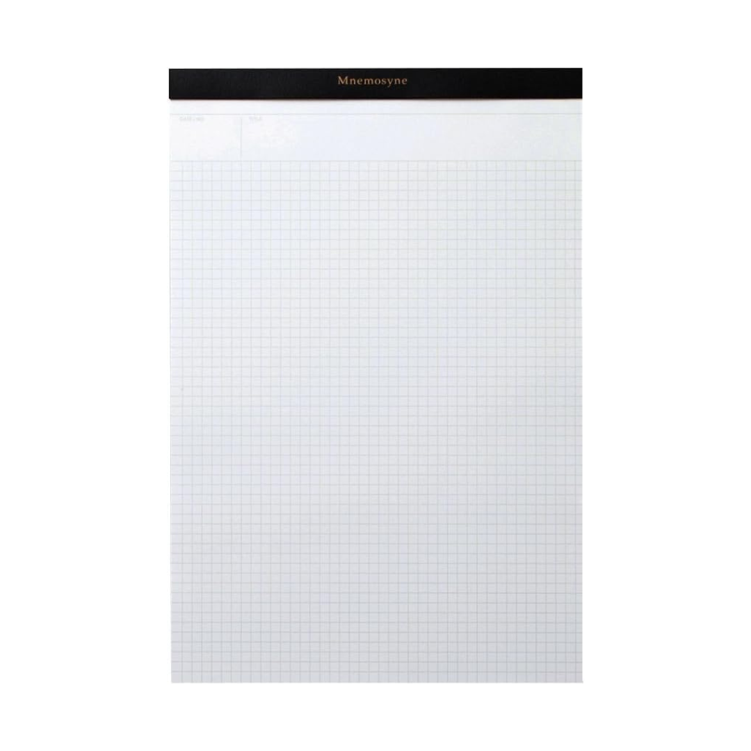 Maruman Mnemosyne A4 Notepad - Graph (Black) — front view