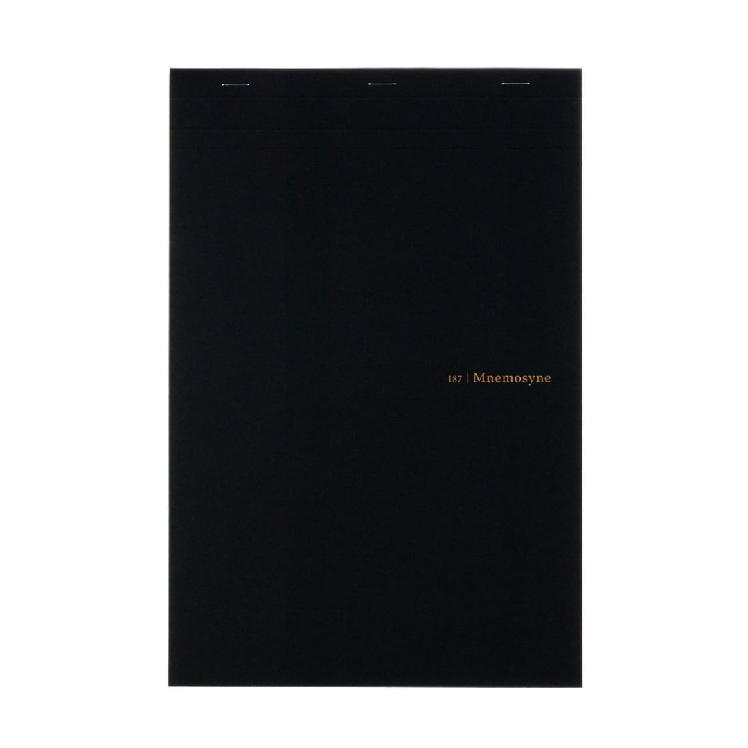 Maruman Mnemosyne A4 Notepad - Graph (Black) — side view