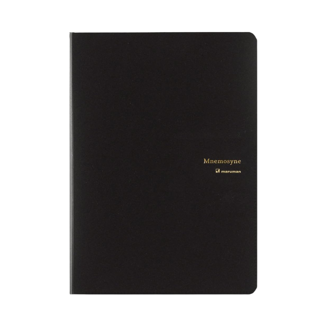 Maruman Mnemosyne Notepad Holder with A4 Graph Notepad (Black) — in use