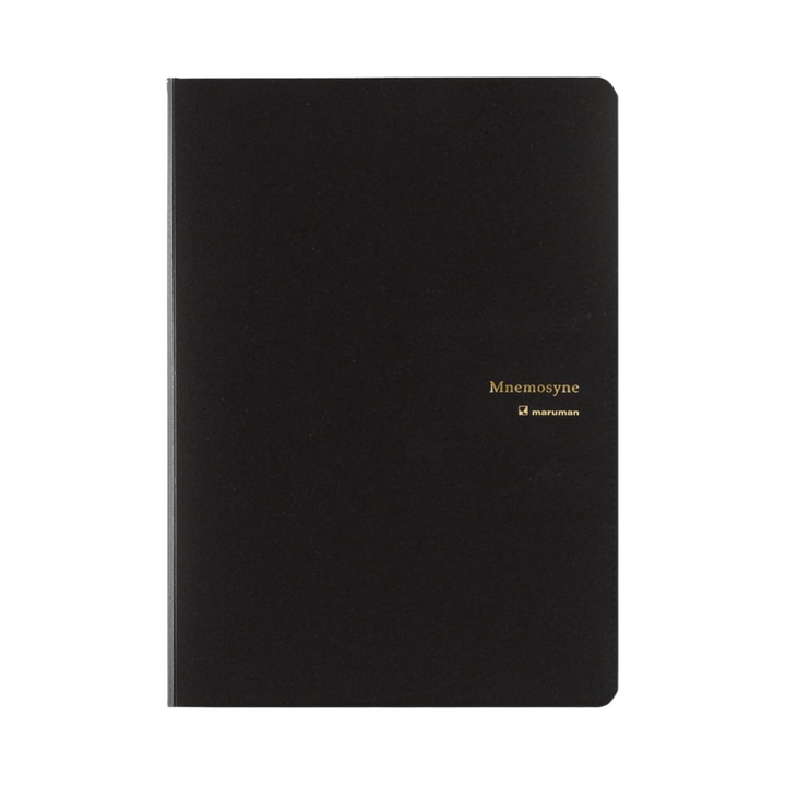 Maruman Mnemosyne Notepad Holder with A4 Graph Notepad (Black) — in use