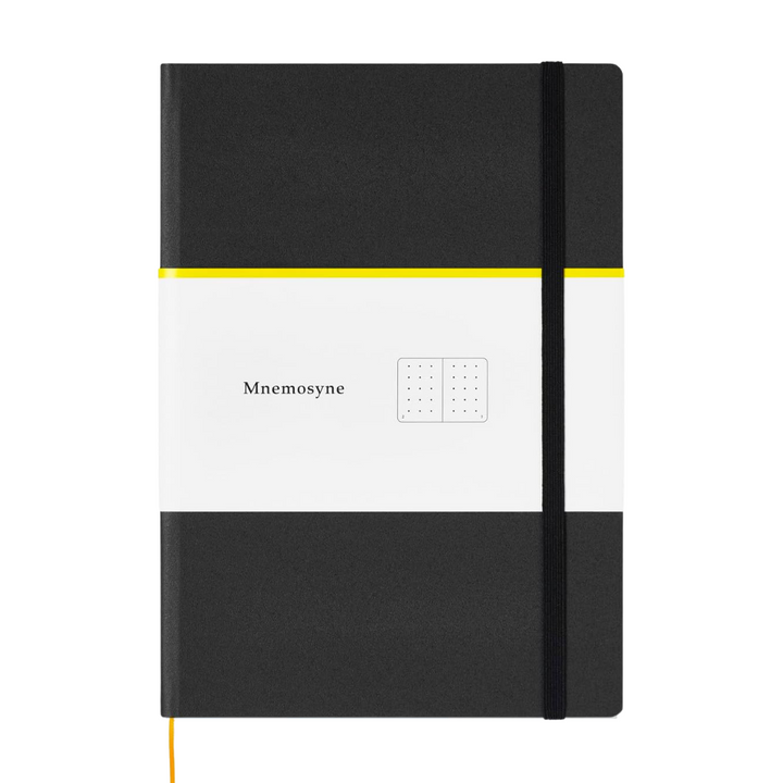 Maruman Mnemosyne A5 Journal Hardcover Notebook - Black — side view