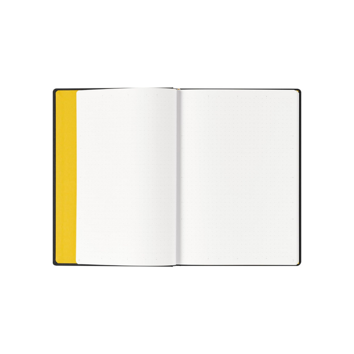 Maruman Mnemosyne A5 Journal Hardcover Notebook - Black — angle view