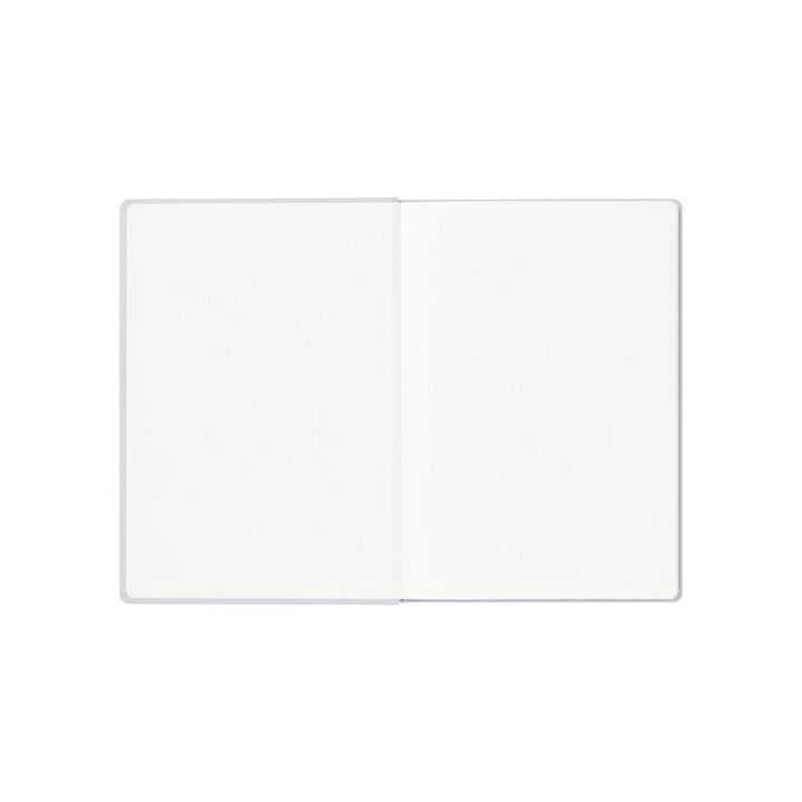 Maruman Mnemosyne A5 Journal Hardcover Notebook - Light Gray — angle view