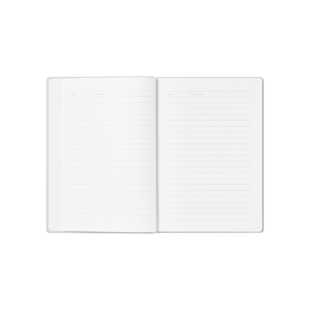 Maruman Mnemosyne A5 Journal Hardcover Notebook - Light Gray — close-up