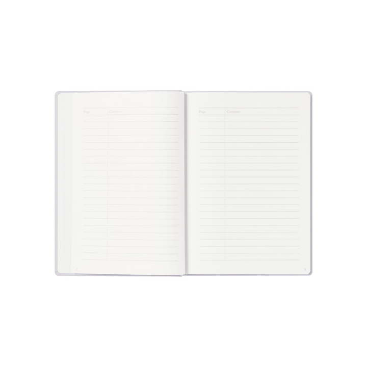 Maruman Mnemosyne A5 Journal Hardcover Notebook - Light Gray — close-up