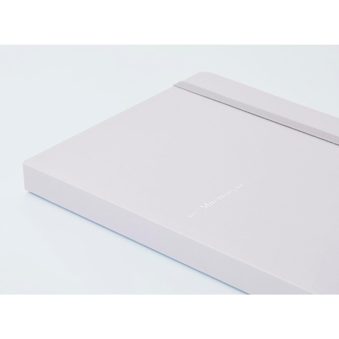 Maruman Mnemosyne A5 Journal Hardcover Notebook - Light Gray — flat lay
