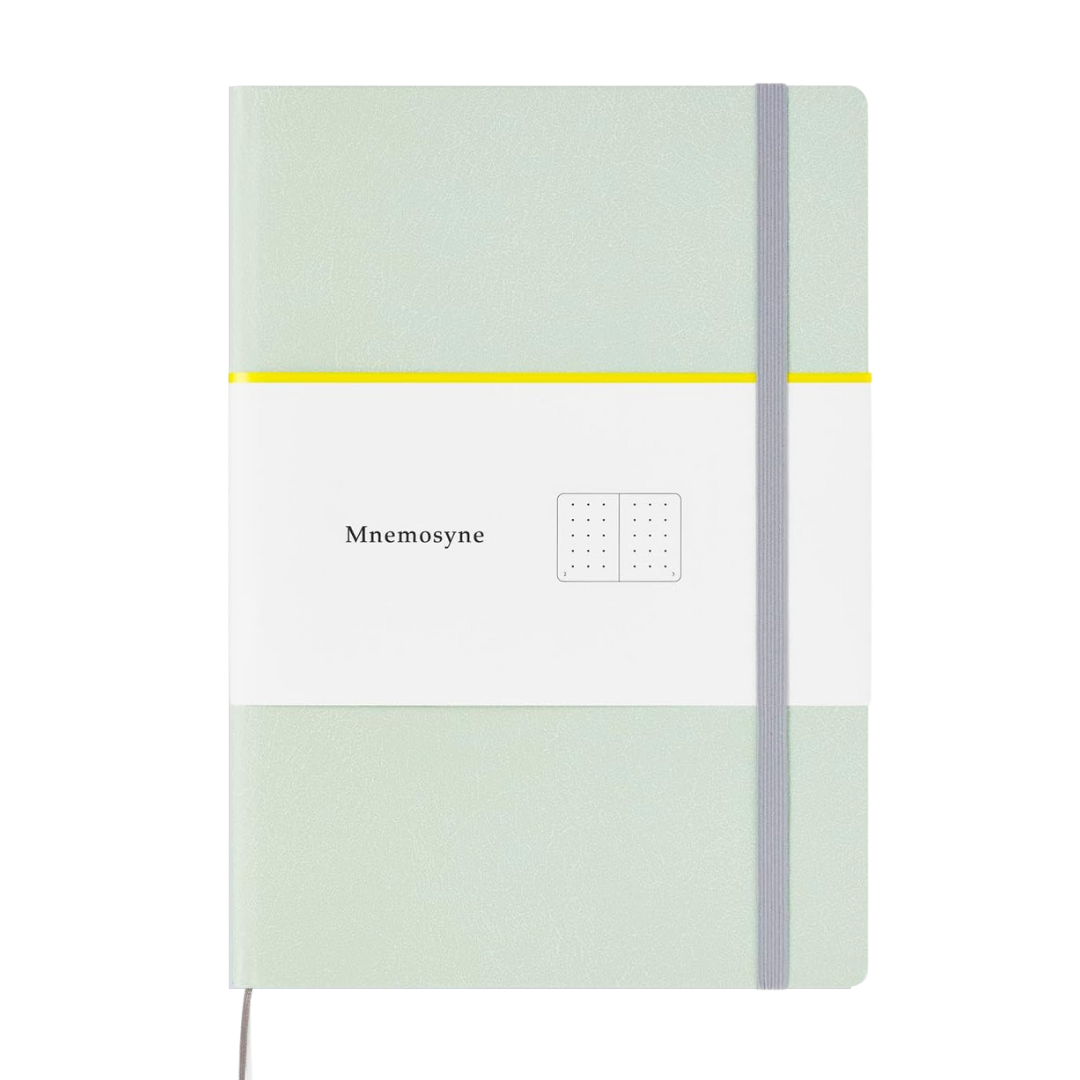 Maruman Mnemosyne A5 Journal Hardcover Notebook - Mint Green — detail view