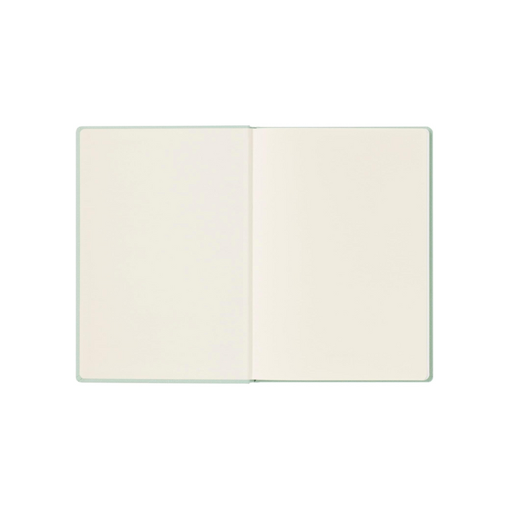 Maruman Mnemosyne A5 Journal Hardcover Notebook - Mint Green — flat lay