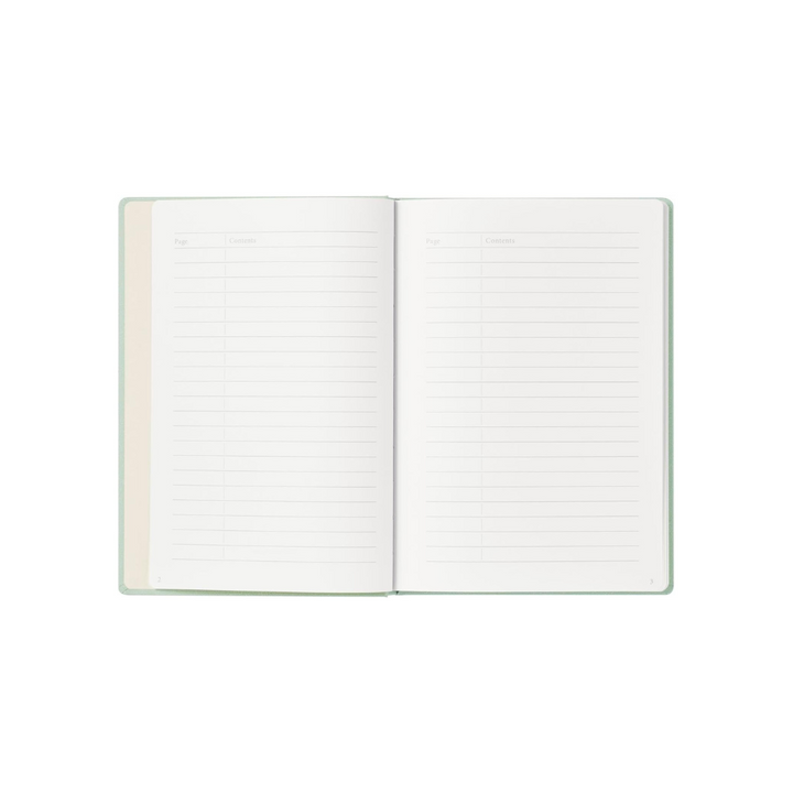 Maruman Mnemosyne A5 Journal Hardcover Notebook - Mint Green — close-up