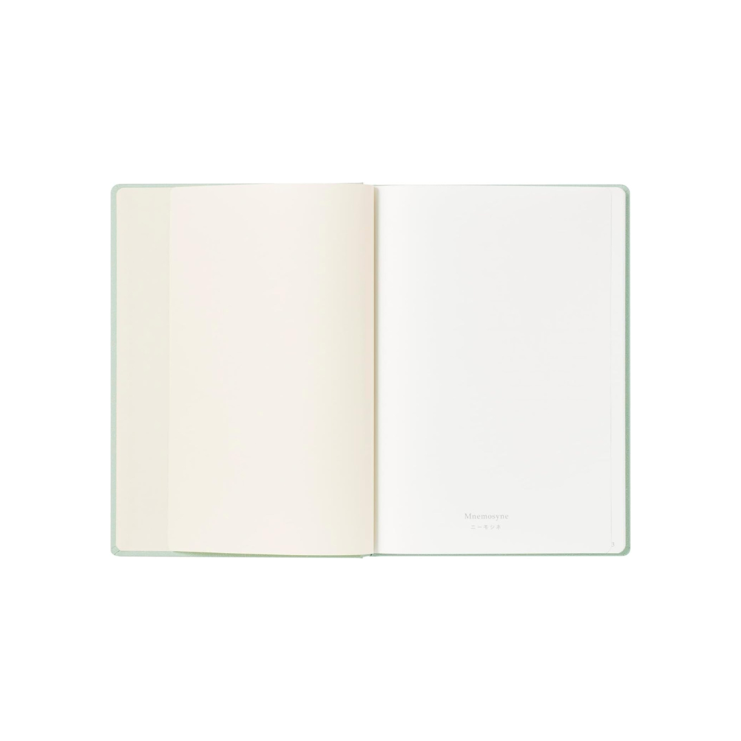 Maruman Mnemosyne A5 Journal Hardcover Notebook - Mint Green — angle view