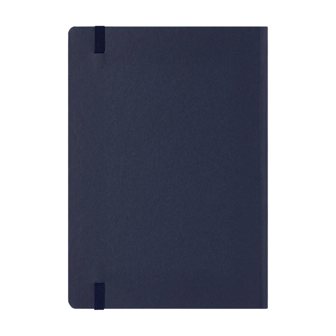 Maruman Mnemosyne A5 Journal Hardcover Notebook - Navy — side view