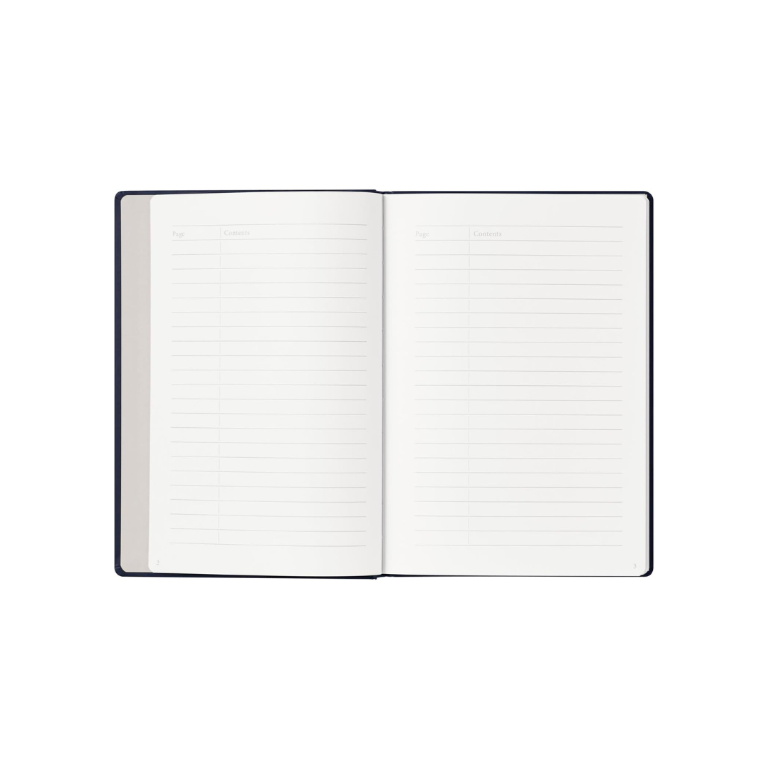 Maruman Mnemosyne A5 Journal Hardcover Notebook - Navy — flat lay